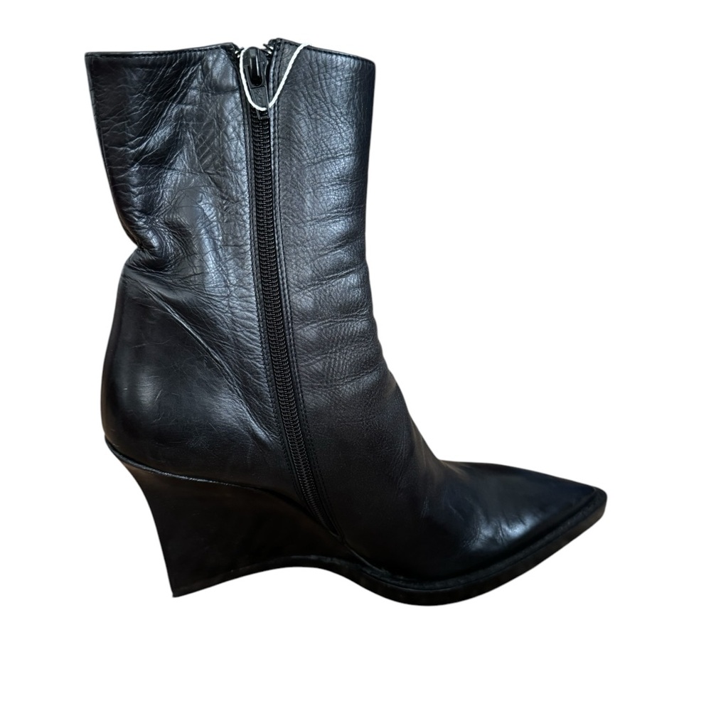Ann Demeulemeester Black Wedge ankle booties Sz.38 - Picture 7 of 9
